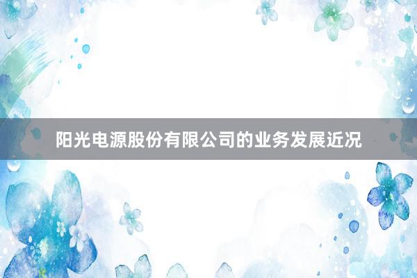 阳光电源股份有限公司的业务发展近况